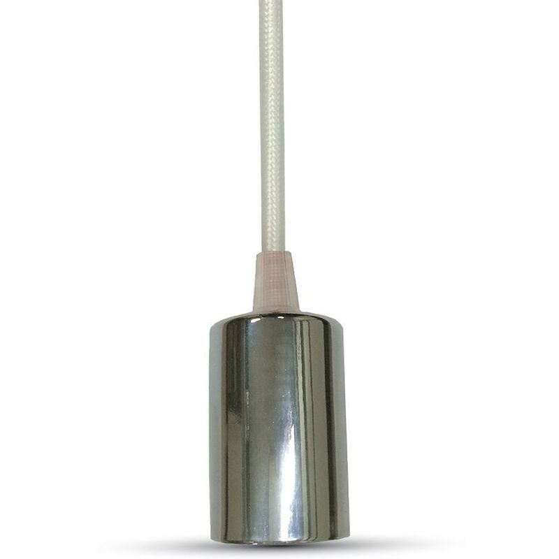 foto del prodotto lampadario con portalampada cromo dome bianco chiaro