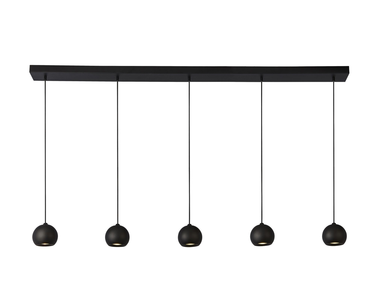 foto del prodotto lampadario contemporaneo eindhoven acciaio nero 5 luci gu10