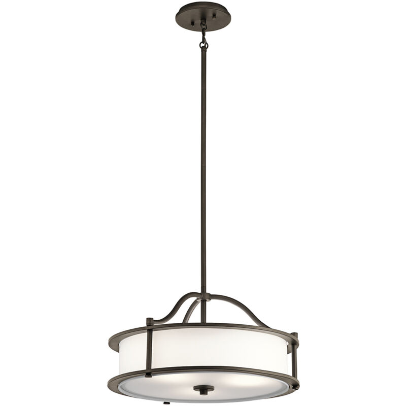 foto del prodotto lampadario contemporaneo emory acciaio bronzo antico 3 luci e27