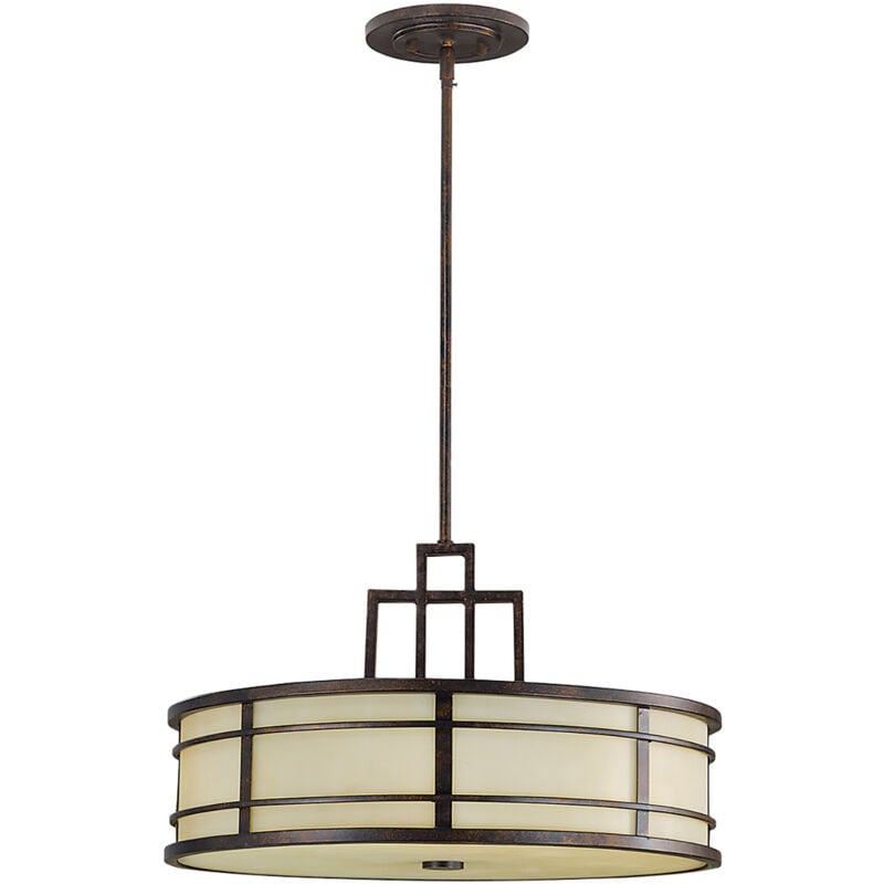 foto del prodotto lampadario contemporaneo fusion acciaio bronzo 3 luci e27