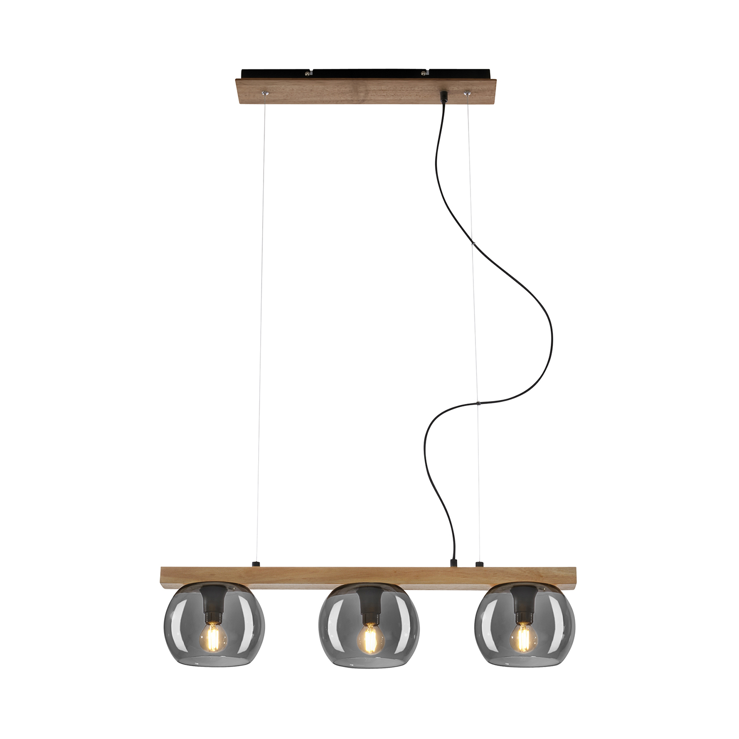 foto del prodotto lampadario contemporaneo kyro metallo nero 3 luci e14