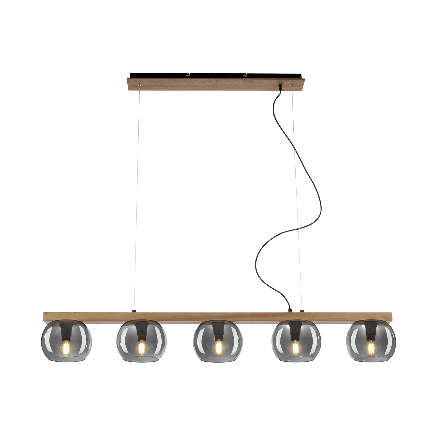 foto del prodotto lampadario contemporaneo kyro metallo nero 5 luci e14