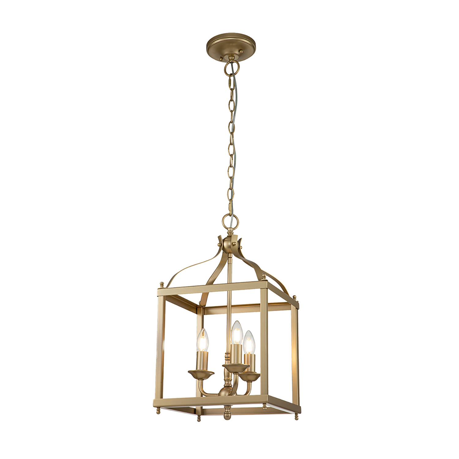 foto del prodotto lampadario contemporaneo larkin acciaio ottone naturale verniciato 3 luci e14