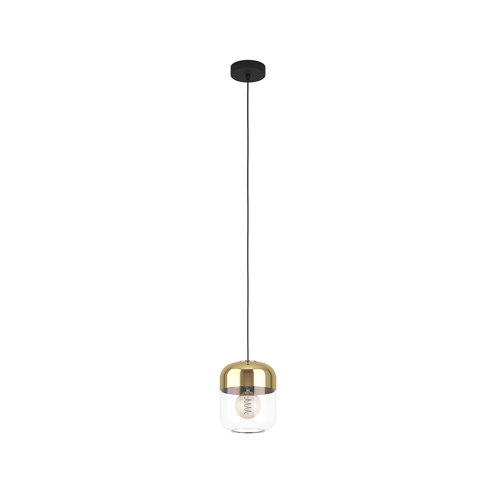 foto del prodotto lampadario contemporaneo maryvilla 1 luce acciaio nero
