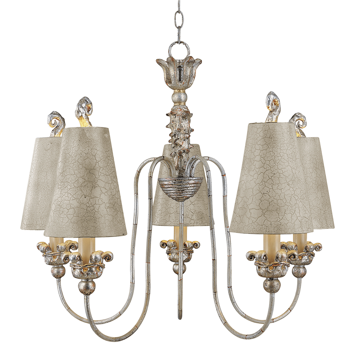 foto del prodotto lampadario contemporaneo remi acciaio oro 5 luci e27