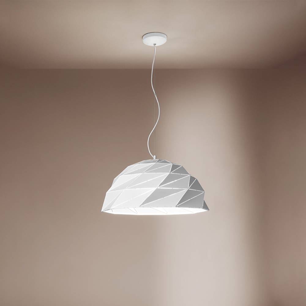 foto del prodotto lampadario contemporaneo tilt metallo bianco 3 luci e27