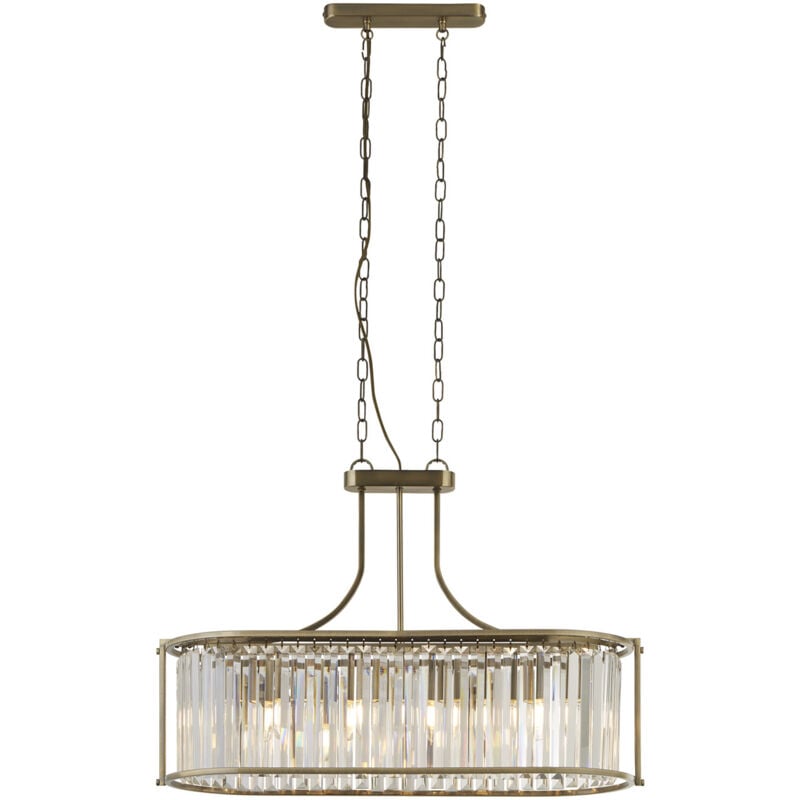 foto del prodotto lampadario contemporaneo victoria acciaio adjustable vetro 5 luci e27