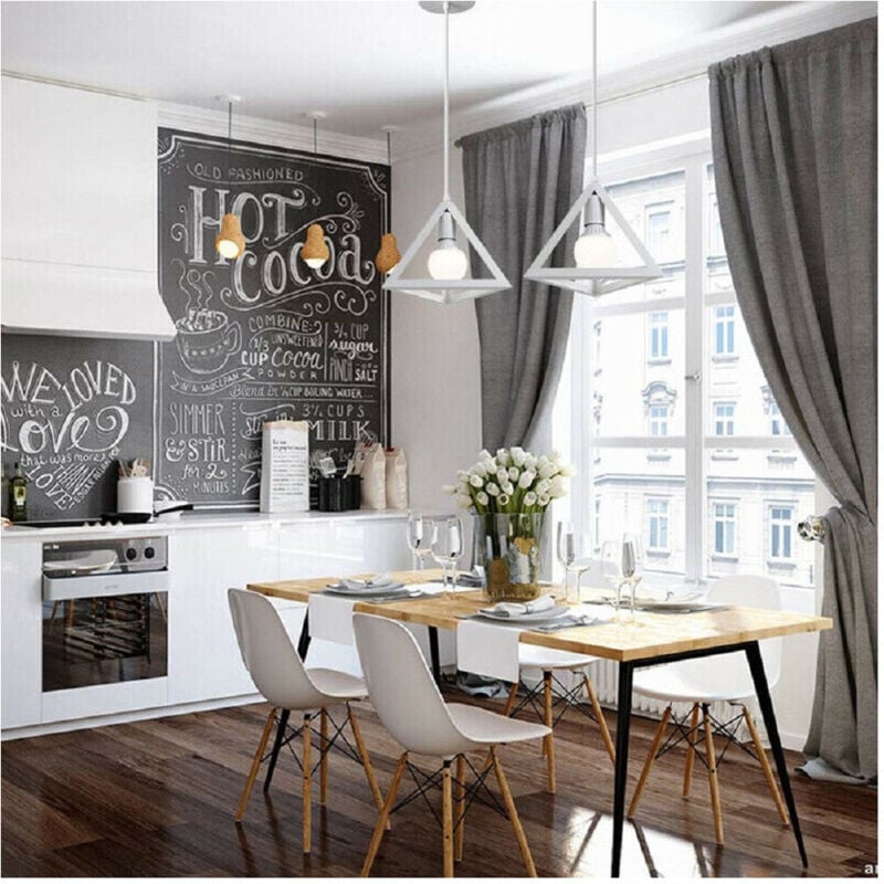 foto del prodotto lampadario da soffitto a sospensione forma di triangolo 3d portalampada e27 a35 - bianco - trade shop traesio