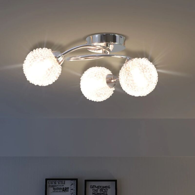 foto del prodotto lampadario da soffitto con 3 lampadine g9 da 120 w vidaxl