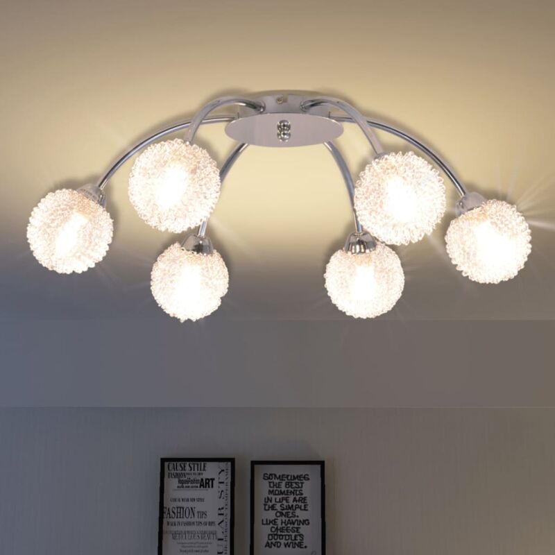 foto del prodotto lampadario da soffitto con 6 lampadine led g9 240 w - vidaxl