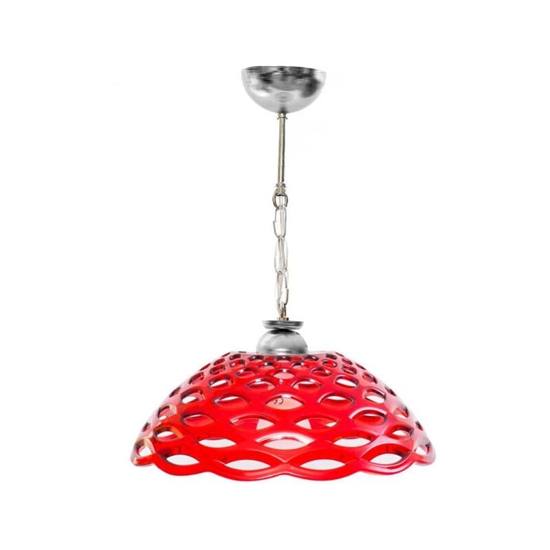 immagine 0 del prodotto lampadario da soffitto in acrilico traforato 30 x 40 cm in colore rosso