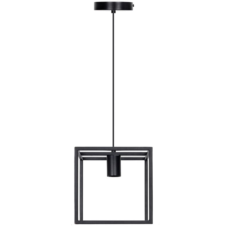 foto del prodotto lampadario da soffitto open cube nero 1 x e27 aigostar