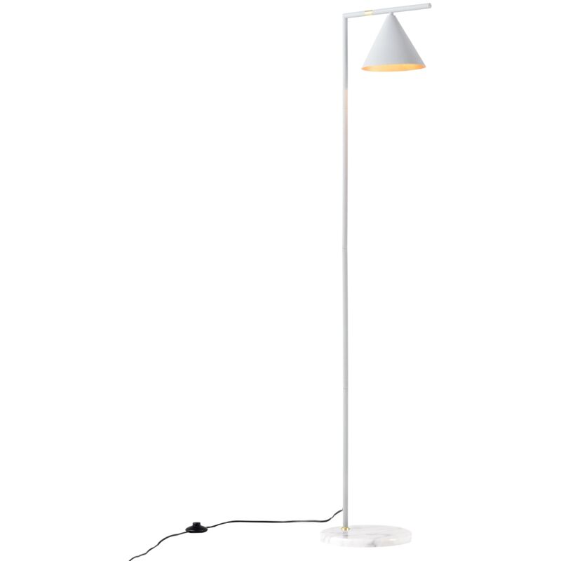 foto del prodotto lampadario da terra con paralume conico e27 altezza 160 cm bianco