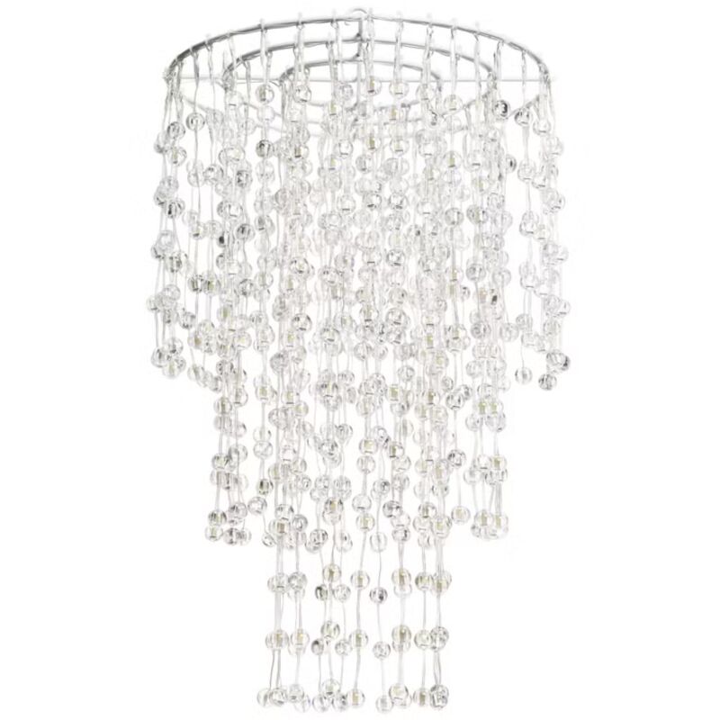 foto del prodotto lampadario decorativo a cascata sfere led bianco caldo per decorazioni 55 cm 574 sfere led