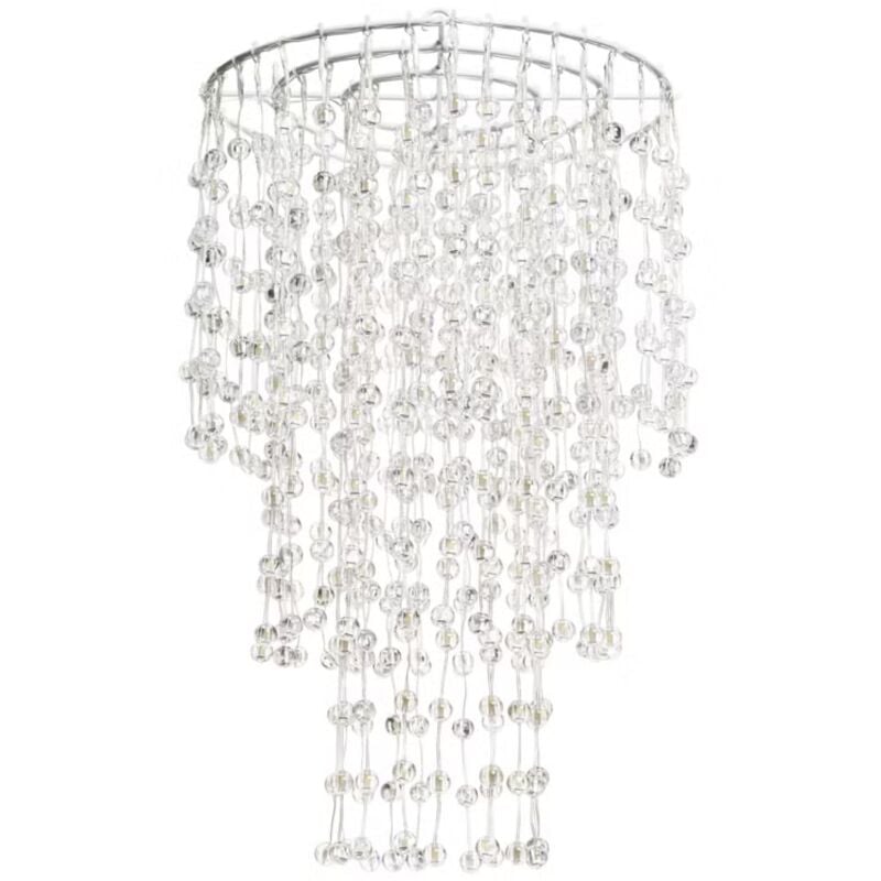 foto del prodotto lampadario decorativo a cascata sfere led bianco caldo per decorazioni 70 cm 936 sfere led