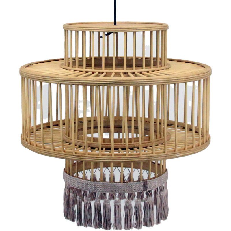 foto del prodotto lampadario dkd home decor marrone beige 50 w frange citt 220 v 45 x 45 x 46 cm