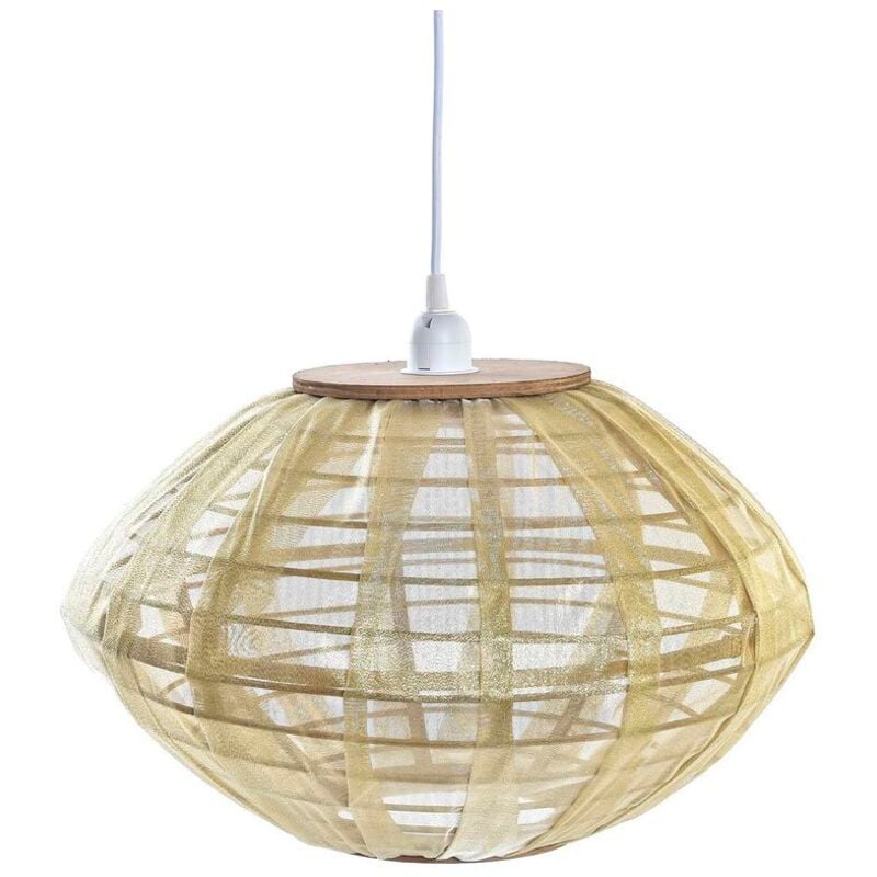foto del prodotto lampadario dkd home decor naturale dorato marrone bambù 50 w (42 x 42 x 26 cm)