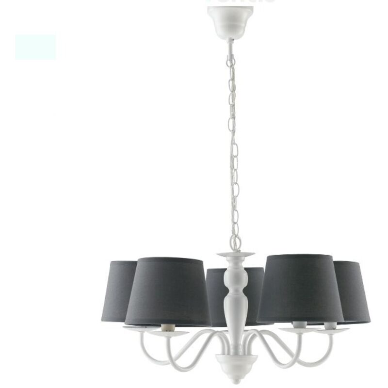 foto del prodotto lampadario favola bianco 5xe14 56x30cm fan europe