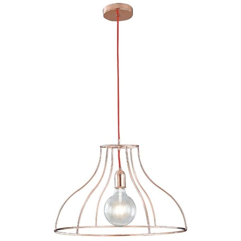 foto del prodotto lampadario frida e27 d.50xh120cm oro rosa rosso.