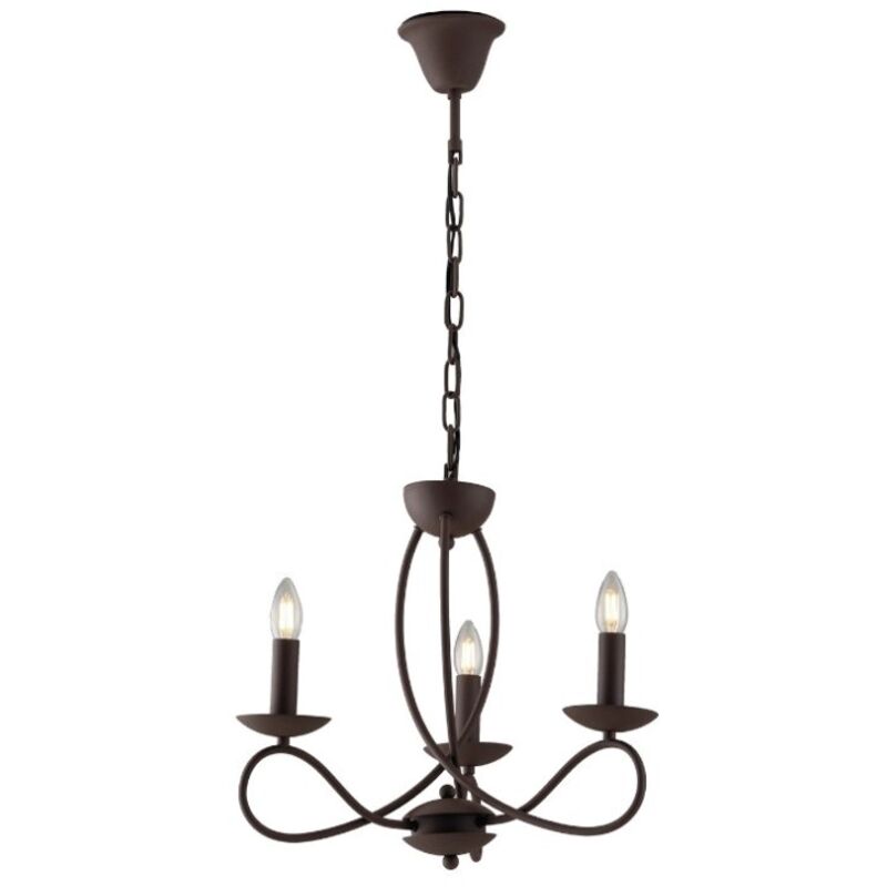 foto del prodotto lampadario ginevra corten 3xe14 48x43cm fan europe