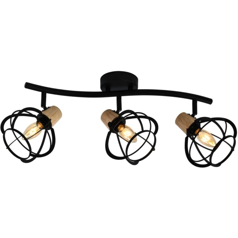 foto del prodotto lampadario ginger 3 luci metallo nero, e14
