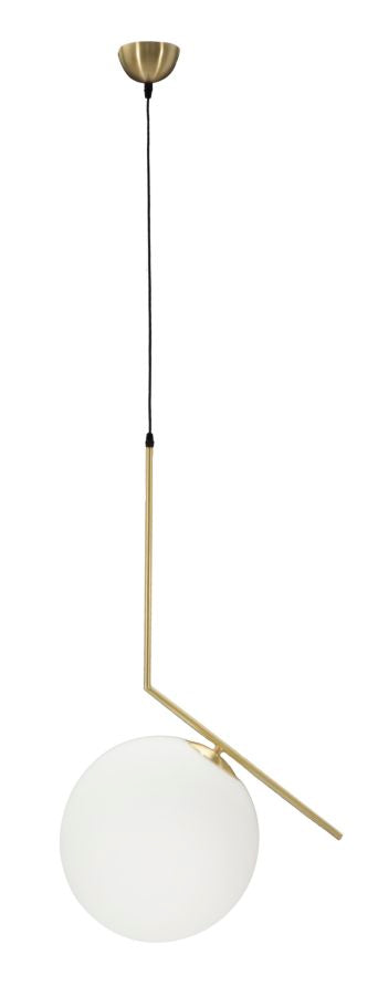 foto del prodotto lampadario glamy 50x30x100 cm in ferro e vetro bianco e oro