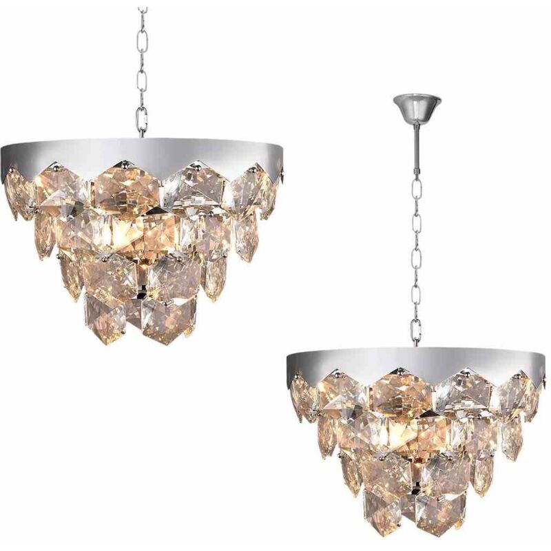 foto del prodotto lampadario grace chrome 6xe14