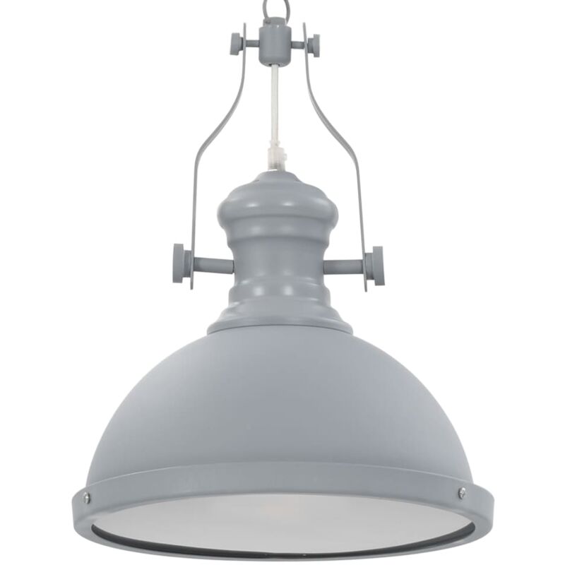 foto del prodotto lampadario grigio rotondo e27 vidaxl
