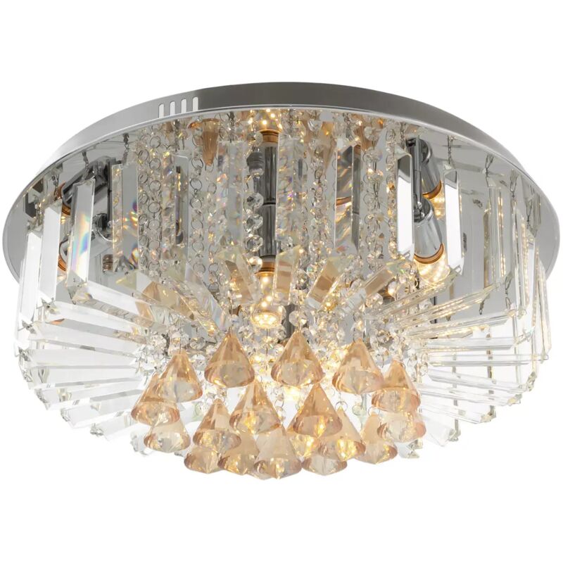 foto del prodotto lampadario in cristallo, 220 v, moderno, con goccioline di cristallo trasparente, per corridoio, soggiorno, camera da letto, sala da pranzo 6