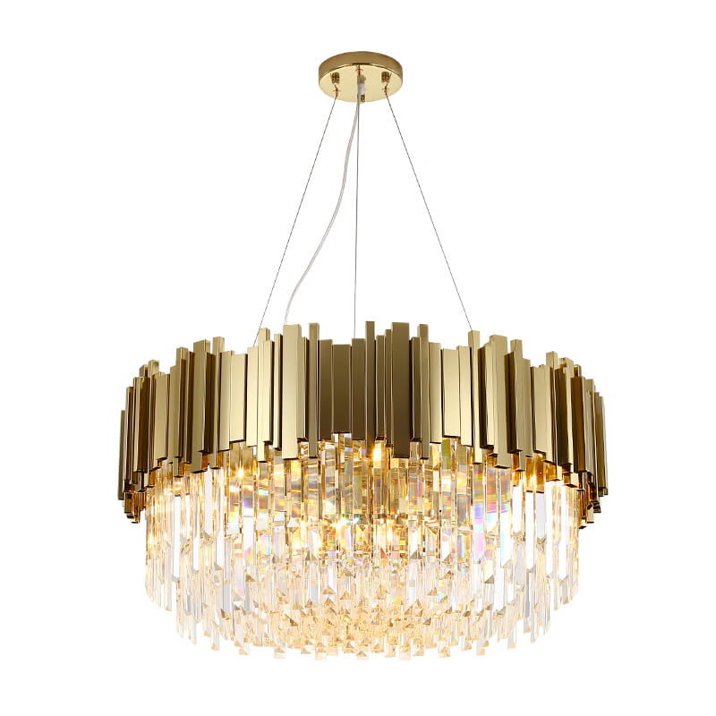 foto del prodotto lampadario in cristallo a canne d organo ottone lampadario in cristallo 60cm
