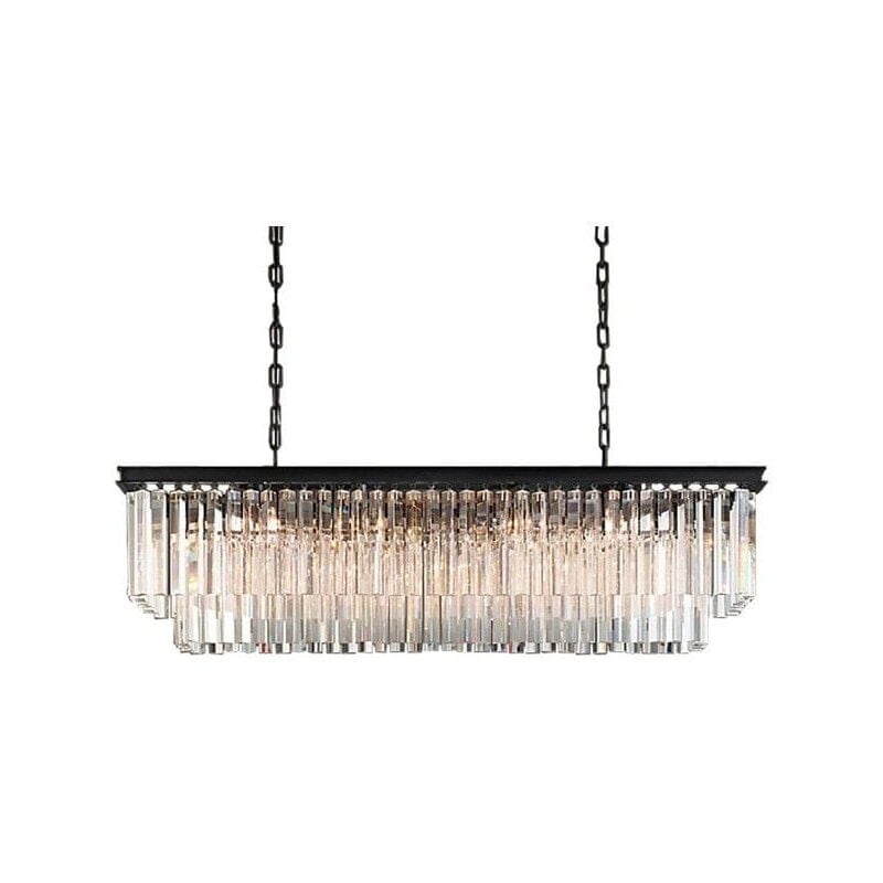 foto del prodotto lampadario in cristallo hereford rettangolare 100 cm