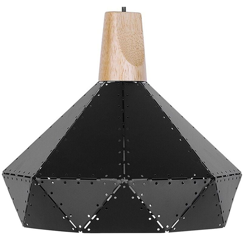 foto del prodotto lampadario in metallo color nero somme
