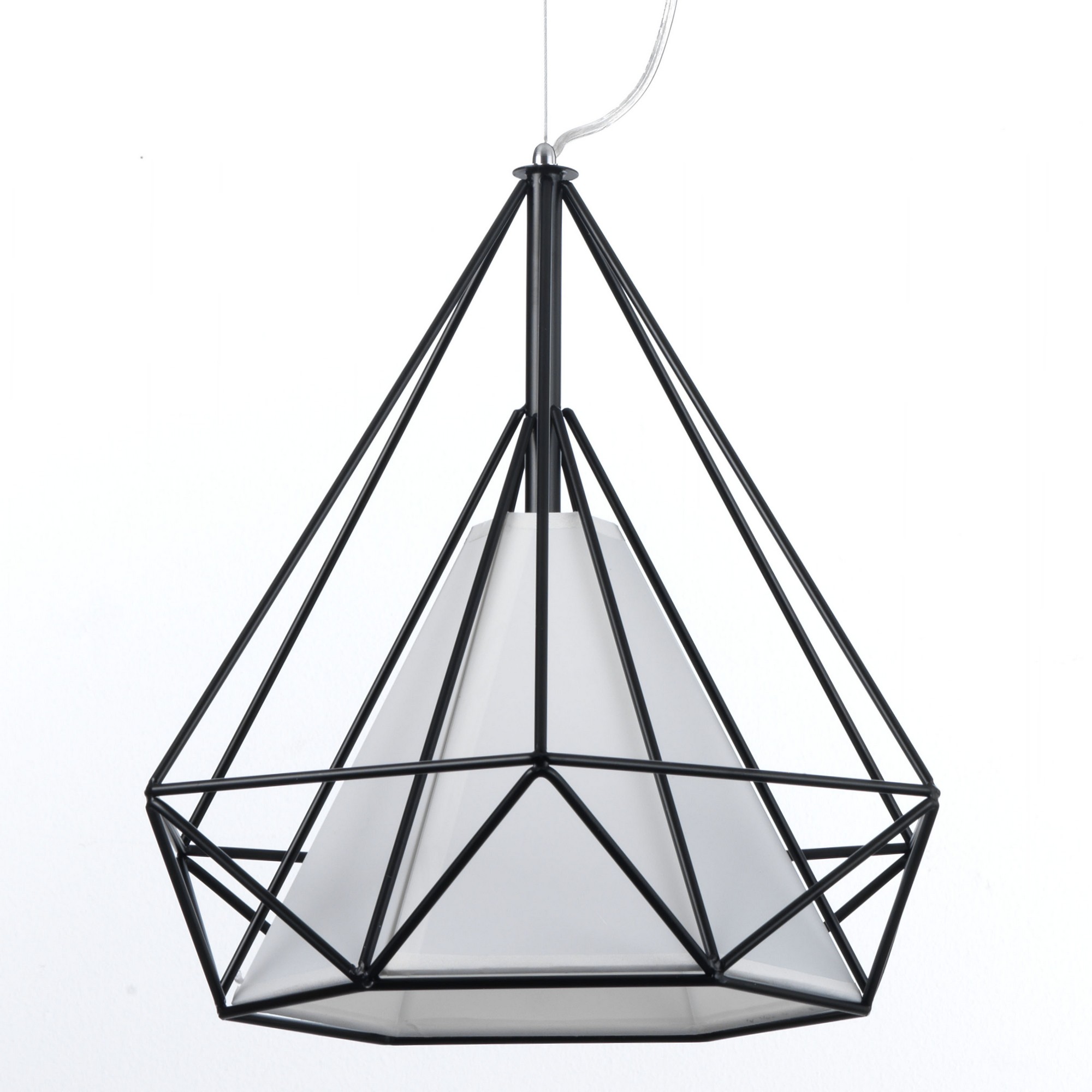 foto del prodotto lampadario in metallo nero cm. h36 38