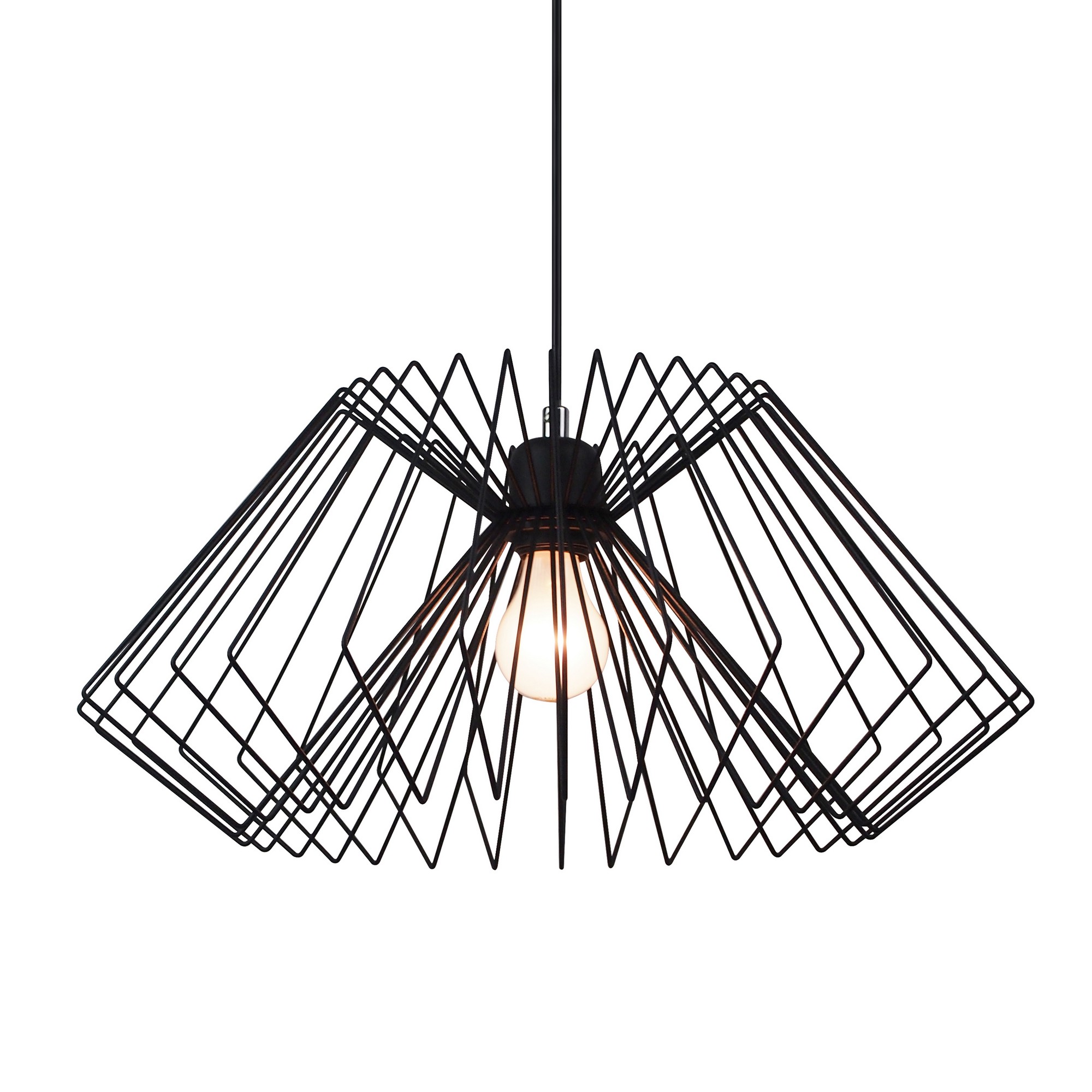 foto del prodotto lampadario in metallo nero opaco cm. h25 50