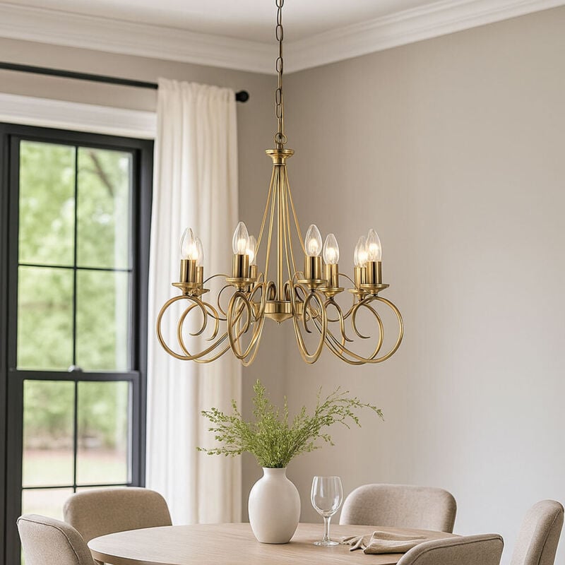 foto del prodotto lampadario in ottone antico a sospensione lampadario a soffitto illuminazione sala da pranzo soggiorno lampada a sospensione