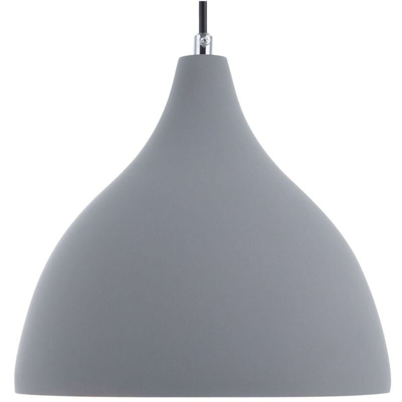 foto del prodotto lampadario in stile scandinavo in cemento grigio minimalista lambro