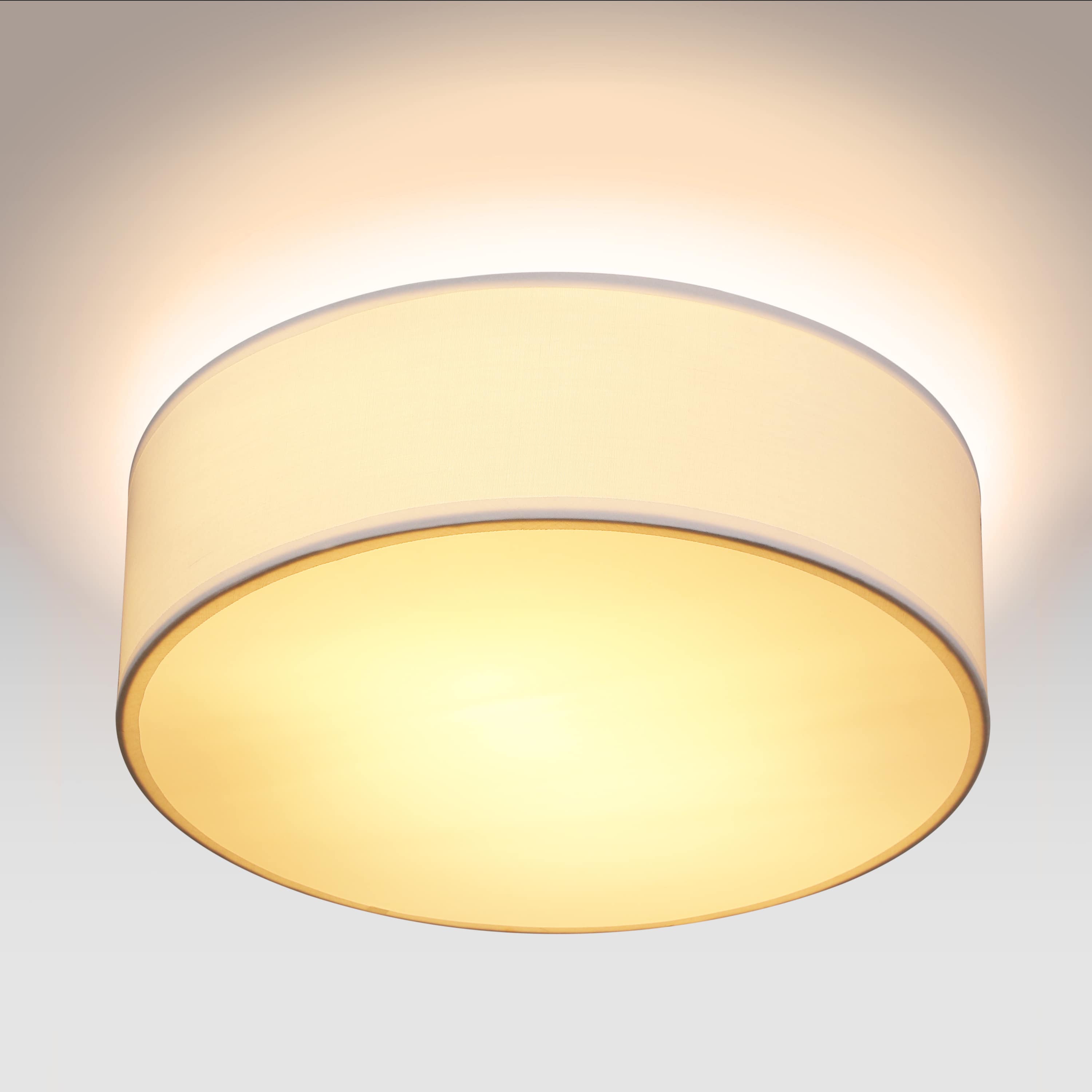 foto del prodotto lampadario in stoffa bianco 30cm