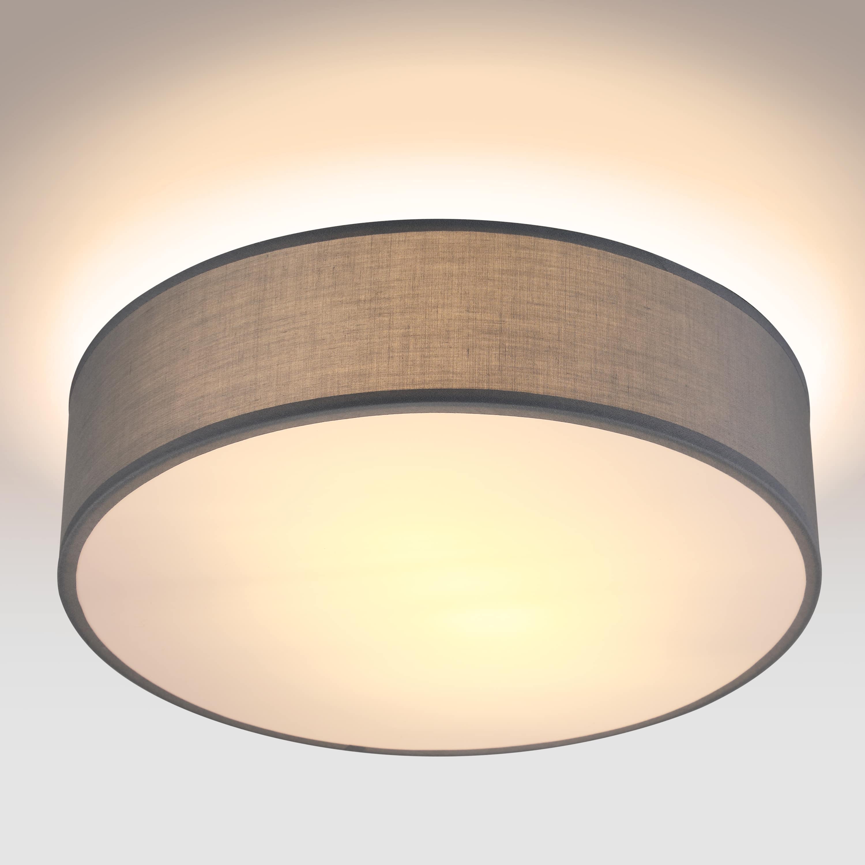 foto del prodotto lampadario in stoffa grigio 38cm