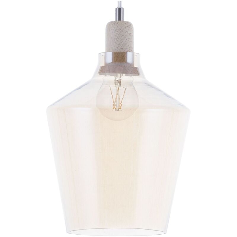foto del prodotto lampadario in vetro ambrato santon