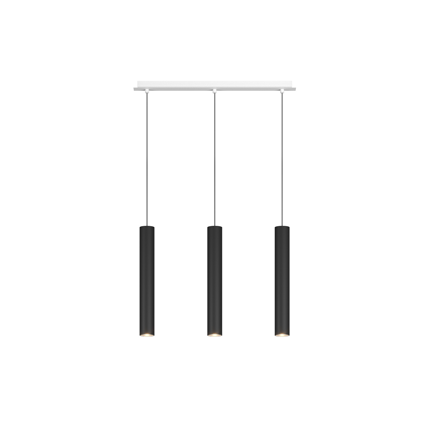 foto del prodotto lampadario industrial-minimal xeana metallo bianco nero 3 luci gu10