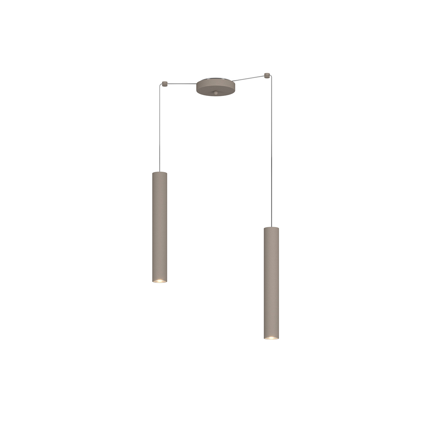 foto del prodotto lampadario industrial-minimal xeana metallo marrone 2 luci gu10
