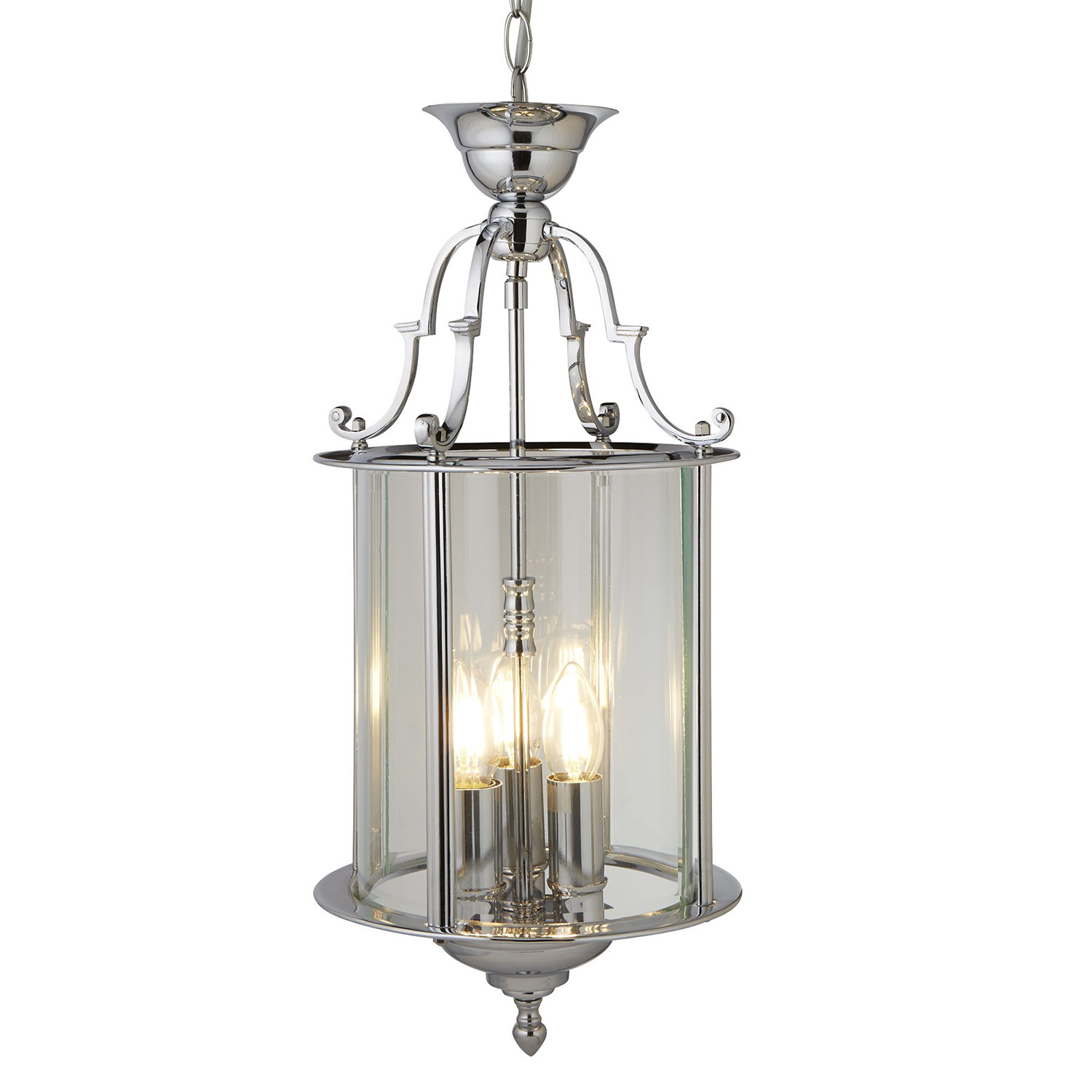 foto del prodotto lampadario industrial nordico balls adjustable cromo vetro 3 luci e14