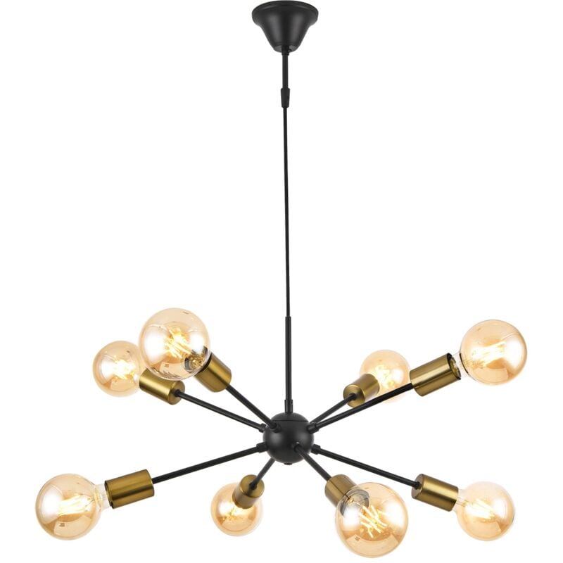 foto del prodotto lampadario lampada a sospensione a 8 rami amiens e27