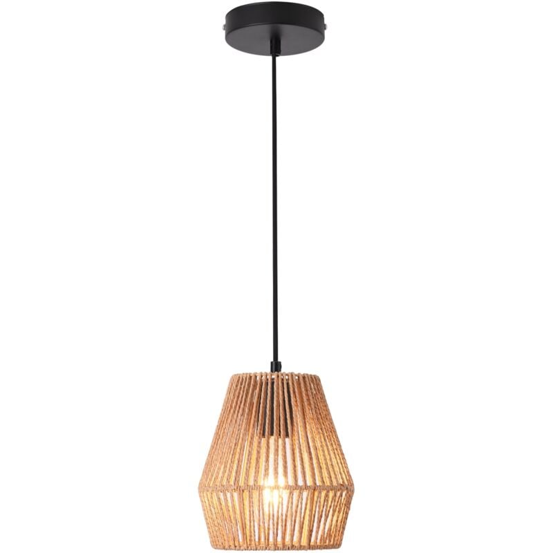 foto del prodotto lampadario lampada a sospensione a sospensione in corda intrecciata liverpool 160 x 18 cm beige lux.pro