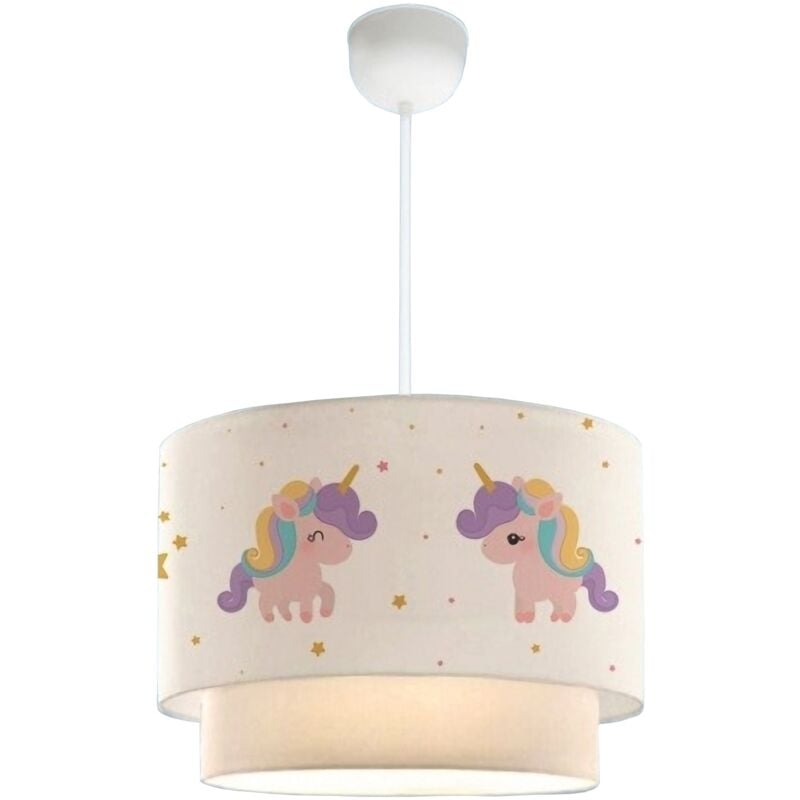 foto del prodotto lampadario lampada a sospensione a sospensione per bambini e27 70 cm modello unicorno