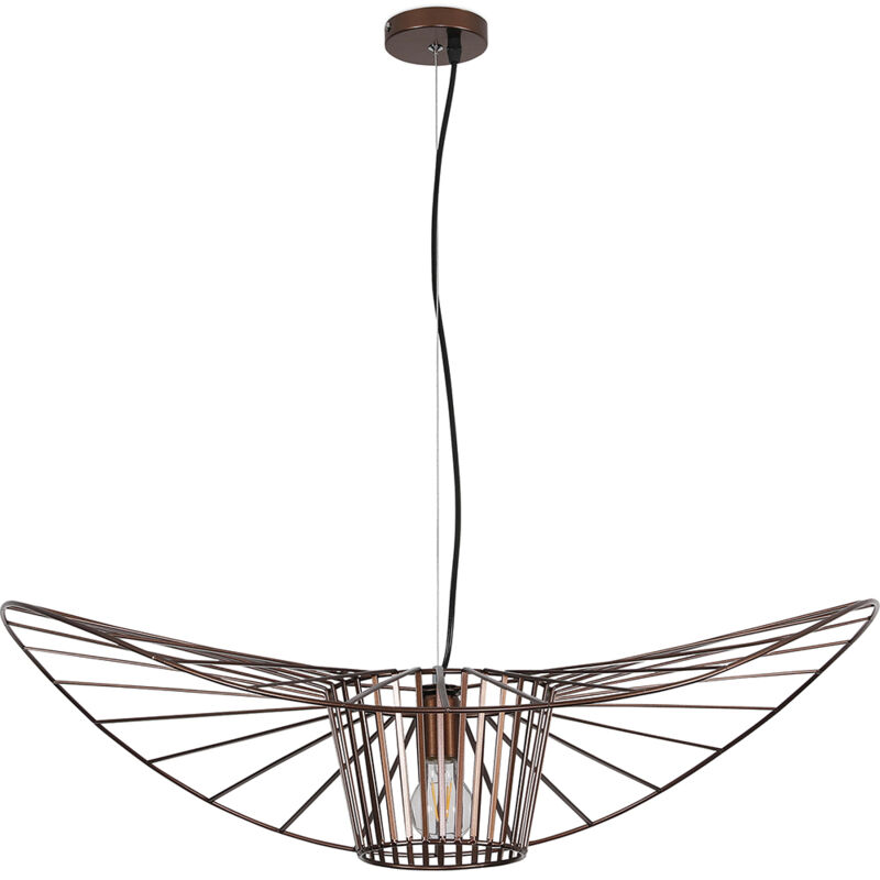 foto del prodotto lampadario lampada a sospensione design pamela 100cm vertical marrone