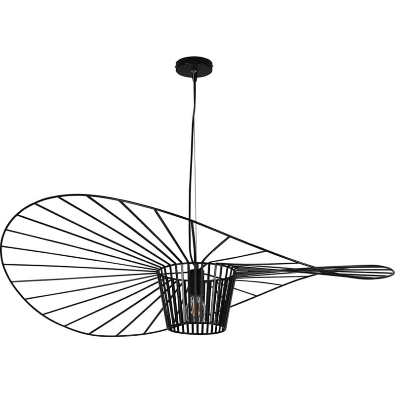 foto del prodotto lampadario lampada a sospensione design pamela 100cm vertical nero