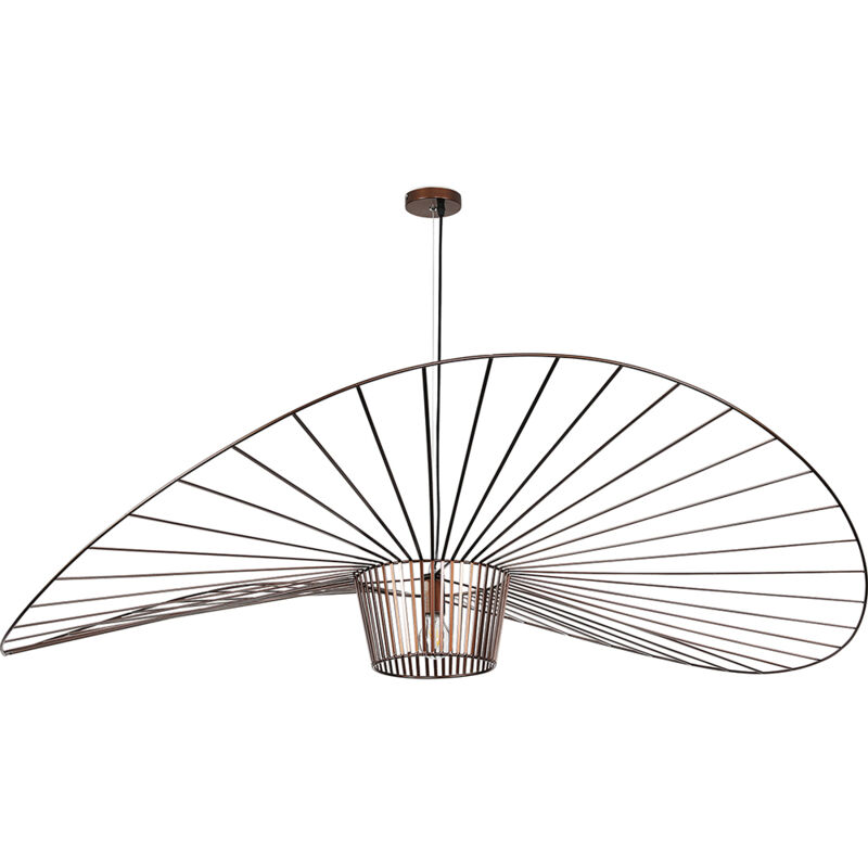 foto del prodotto lampadario lampada a sospensione design pamela 140cm vertical marrone
