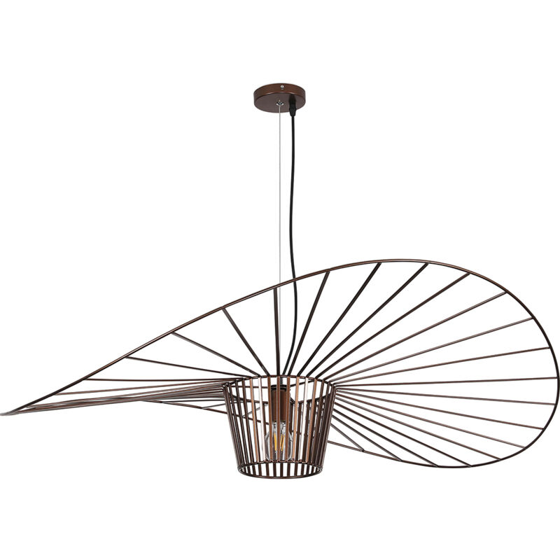 foto del prodotto lampadario lampada a sospensione design pamela 80cm vertical marrone