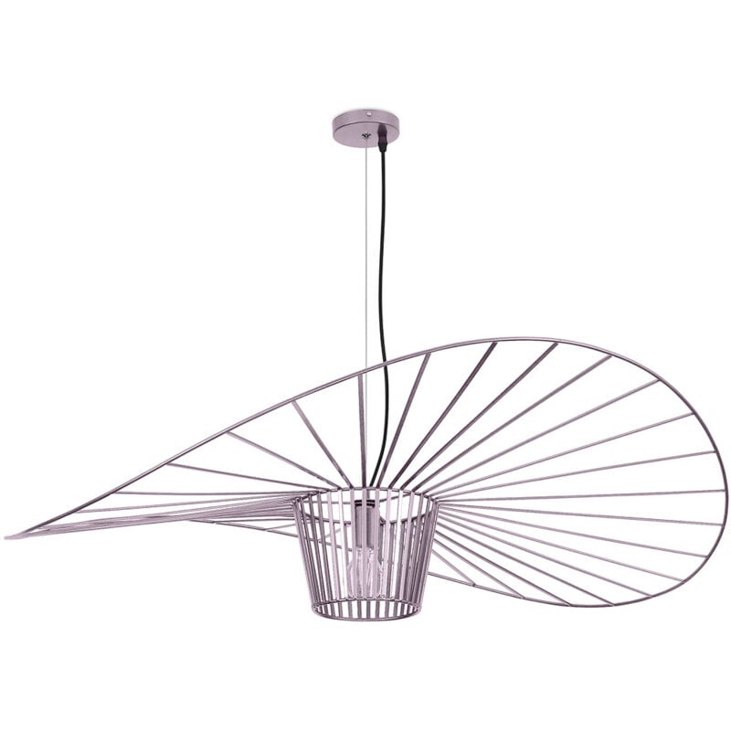 foto del prodotto lampadario lampada a sospensione design pamela 80cm vertical oro rosato
